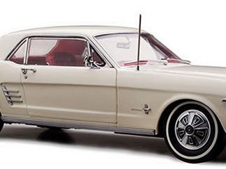 Ford Mustang Pony 1966 in Wimbledon White with Red Interior