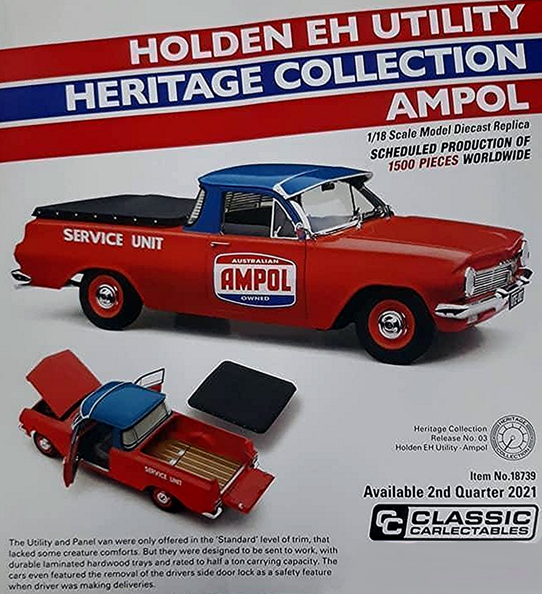 Classic Carlectables 1:18 Holden EH Utility Heritage Collection No 3 Ampol 