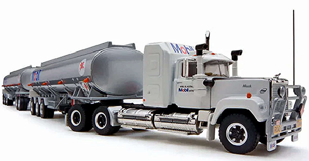 Tanker Road Train, Mack Prime Mover, 2 trailers and Dolly
