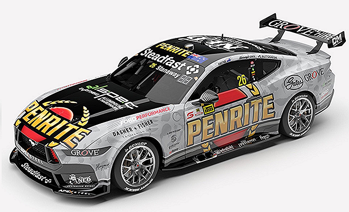 *Penrite Racing #26 Ford Mustang GT 2024 ITM Taupō Super400 Native Livery Richie Stanaway