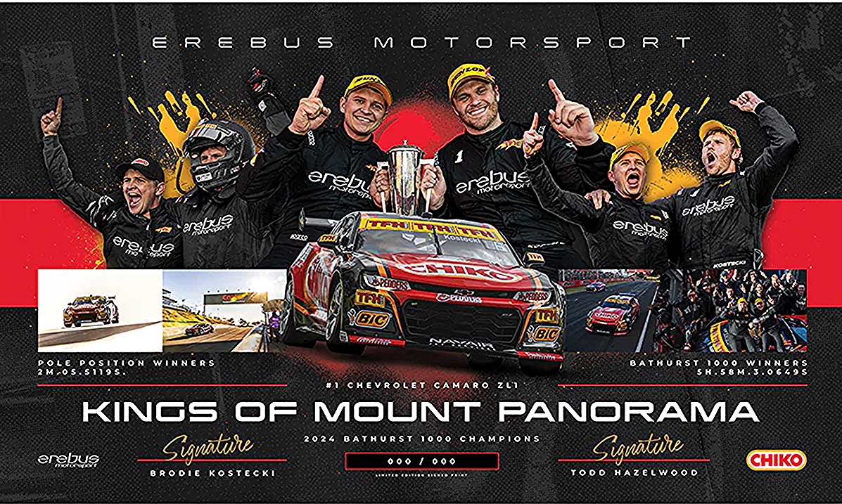 Erebus Motorsport - Kings of Mount Panorama - 2024 Bathurst 1000 Champions Signed Limited Edition Print