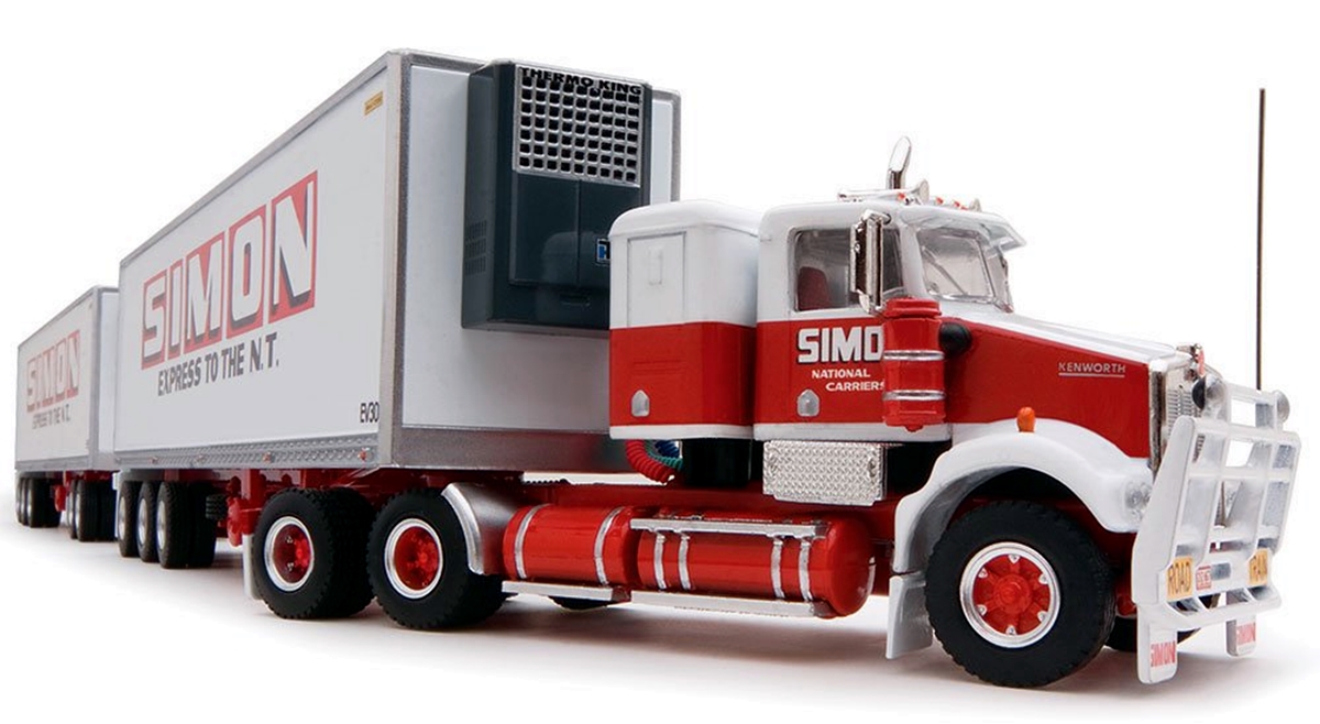 Simon National Carriers Freight Road Train, Prime Mover, 2 trailers and Dolly