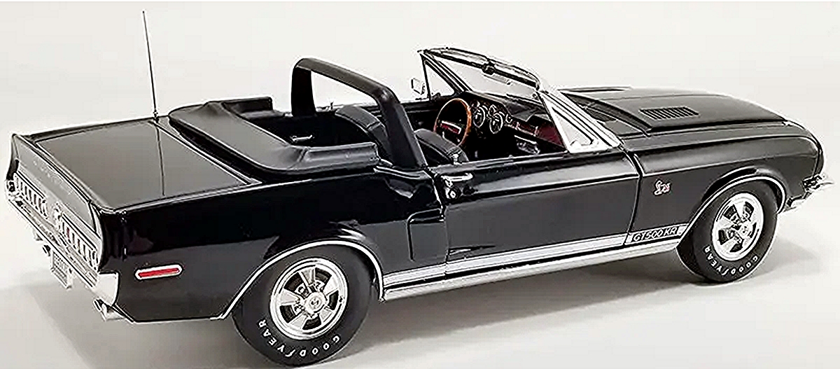 1968 Shelby GT500KR Convertible - Black with White Top - Image 2