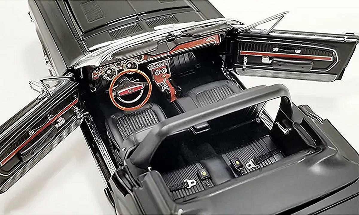 1968 Shelby GT500KR Convertible - Black with White Top - Image 3