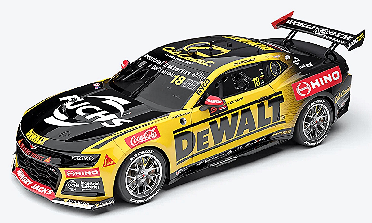 DEWALT Racing #18 Chevrolet Camaro ZL1 2026 Dunlop Sydney 500 Race 2 Winner Anton De Pasquale (First GM Homologation Team Win)